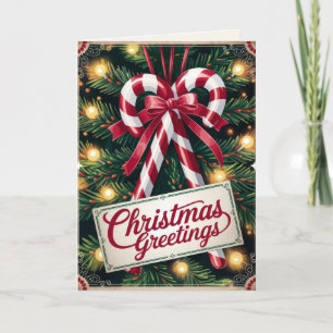 Tarjeta EDITABLE Vintage para Navidades de navidad