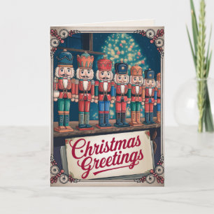 Tarjeta EDITABLE Vintage para Navidades de navidad