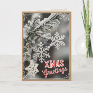 Tarjeta EDITABLE Vintage para Navidades de navidad
