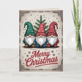 Tarjeta EDITABLE Vintage para Navidades de navidad