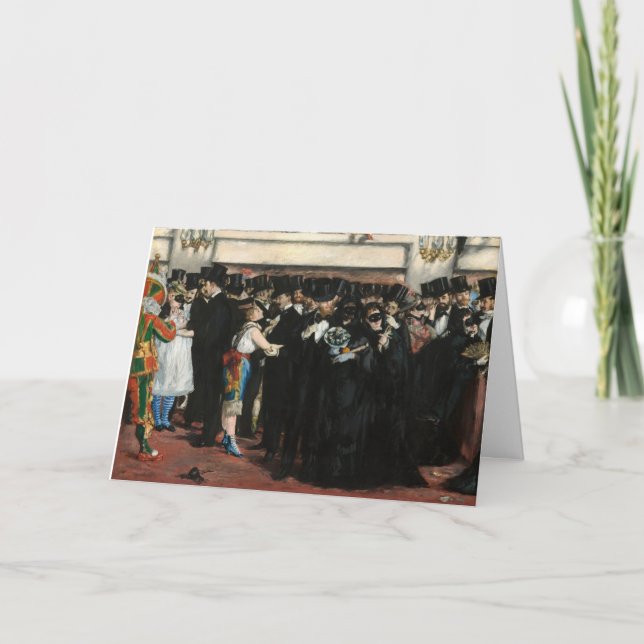 Tarjeta Edouard Manet - Baile de máscaras en la ópera (Anverso)