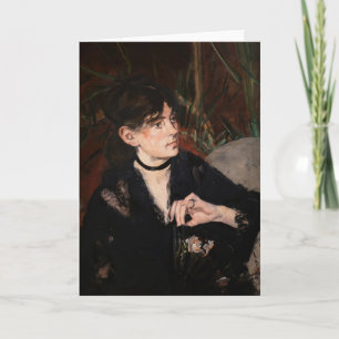 Tarjeta Edouard Manet - Berthe Morisot con un abanico 1874