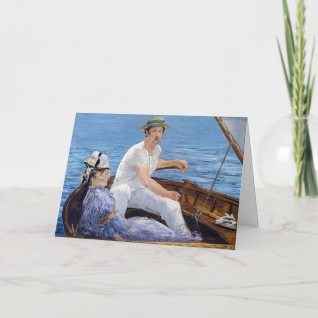 Tarjeta Edouard Manet - En barca (Anverso)