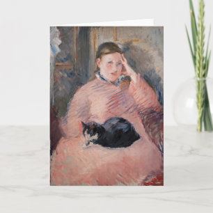 Tarjeta Edouard Manet - Mujer con un gato