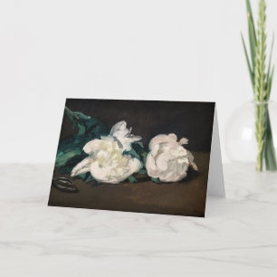 Tarjeta Edouard Manet - Rama de peonías blancas, Tijeras d