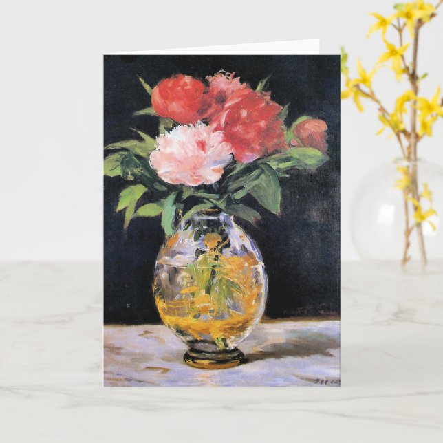 Tarjeta Edouard Manet - Ramo de Flores, (flor amarilla)