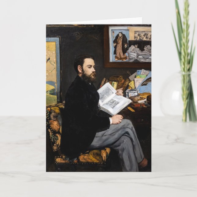 Tarjeta Edouard Manet - Retrato de Emile Zola (Anverso)