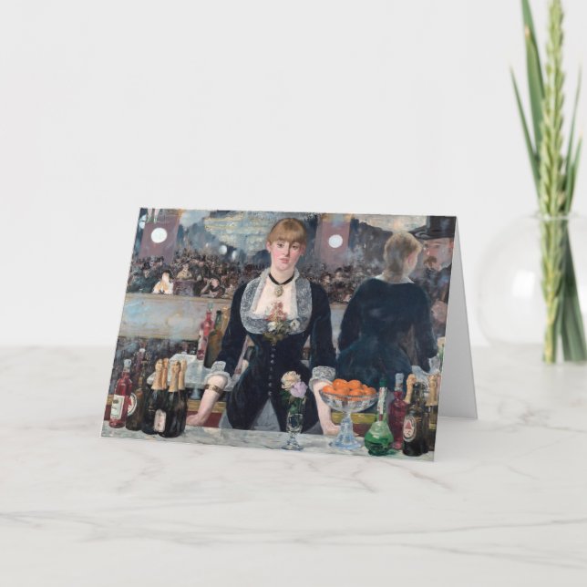 Tarjeta Edouard Manet - Un bar en el Folies-Bergere (Anverso)