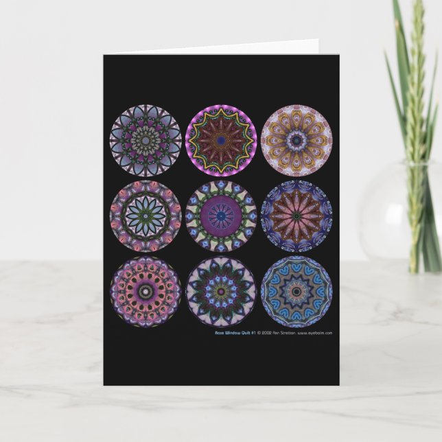 Tarjeta Edredón #1 de la ventana color de rosa (Anverso)