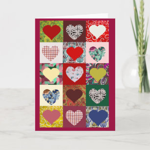 Tarjeta Edredón de los corazones del amor