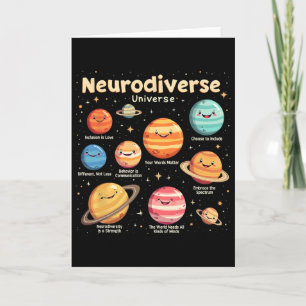 Tarjeta Educación Conciencia del Autismo Universo Neurodiv