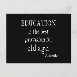 Tarjeta Educación de Aristóteles Vintage Mejor Prestación 
