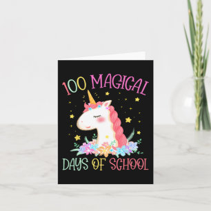 Tarjeta Educación De Chicas Del Día De La Escuela Unicorni