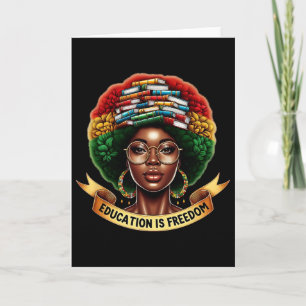 Tarjeta Educación del Mes de la Historia Negra Es Alfabeti