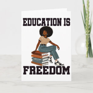 Tarjeta Educación del Mes de la Historia Negra Es Libertad