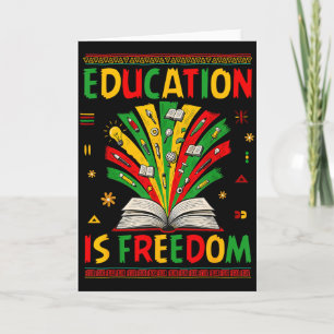 Tarjeta Educación Es Libertad Libros Amante Mes de la Hist