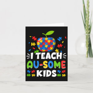 Tarjeta Educación especial Sped Enseña a los niños Au-some