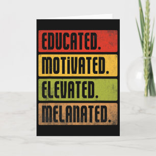 Tarjeta Educada Motivada Elevada Melanizada Bhm Afro Negra
