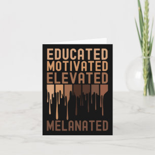 Tarjeta Educado Motivado Elevado Melanizado Histor Negro