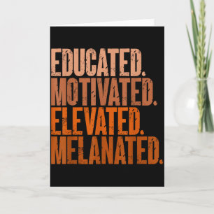 Tarjeta Educado Motivado Elevado Melanizado Historial Negr