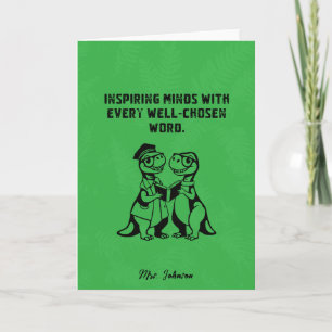 Tarjeta Educador de diseño inspirando mentes con palabras