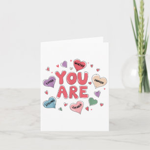 Tarjeta Educador educado Día de San Valentín  Enseñar dulz