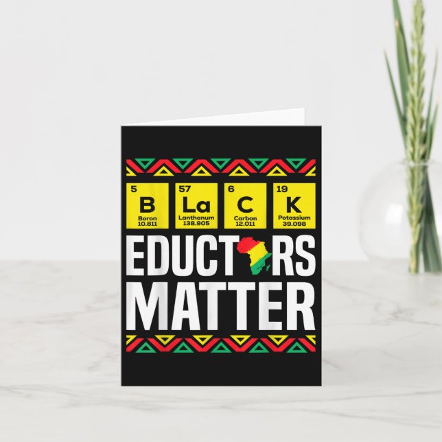 Tarjeta Educadores negros Maestra del Orgullo Mes de Histo (Anverso)