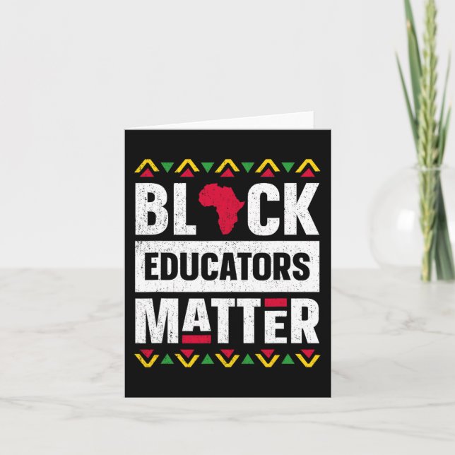 Tarjeta Educadores negros problema profesor de historia ne (Anverso)