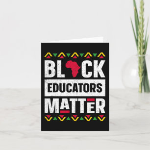 Tarjeta Educadores negros problema profesor de historia ne