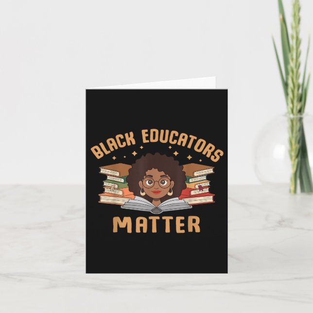 Tarjeta Educadores negros profesora de historia africana (Anverso)