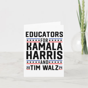 Tarjeta Educadores Para Kamala Harris Y Tim Wheimer 2024