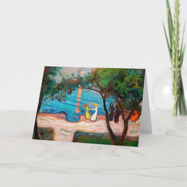 Tarjeta Edvard Munch - Dance on the Beach (Anverso)