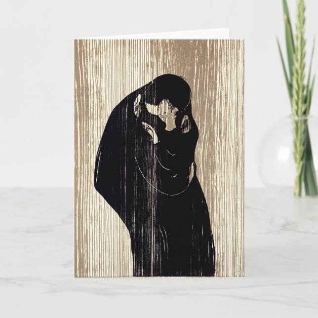 Tarjeta Edvard Munch - El beso IV (Anverso)