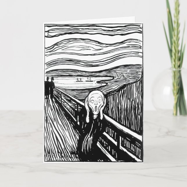 Tarjeta Edvard Munch - La litografía de la crema (Anverso)