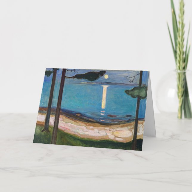Tarjeta Edvard Munch - Moonlight (Anverso)