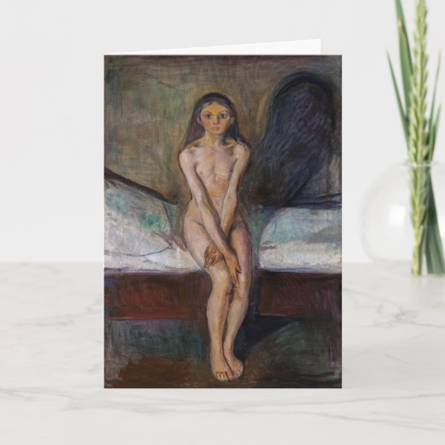 Tarjeta Edvard Munch - Pubertad (Anverso)