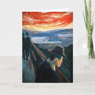 Tarjeta Edvard Munch - Sick Mood at Sunset, desesperación