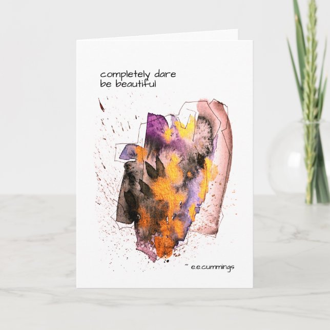 Tarjeta ee cummings se atreve completamente a usar la tarj (Anverso)