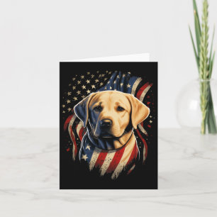 Tarjeta Ee.Uu. 4 De Julio El Patriótico Americano Labrador