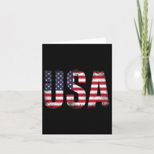 Tarjeta EE. UU. con bandera estadounidense para independen