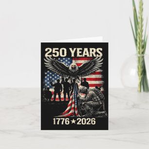 Tarjeta EE. UU. Patriótico 2026 4 de Julio Americano 250