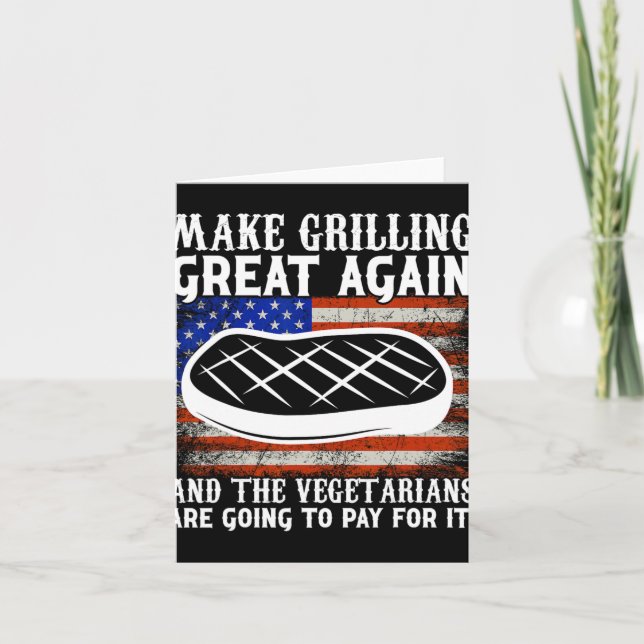 Tarjeta Ee. Uu. Trump Bbq Barbecue. (Anverso)