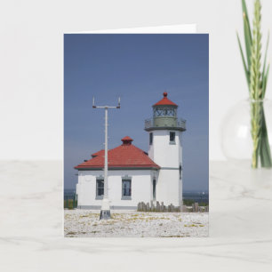 Tarjeta EE. UU., Washington, Seattle, Faro de Alki Point,
