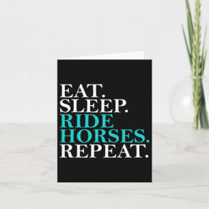 Tarjeta Eee Sleep Ride Caballos Repetir Funny Caballo Ridi