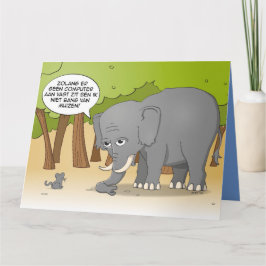 Tarjeta Een olifant is niet bang van muizen.