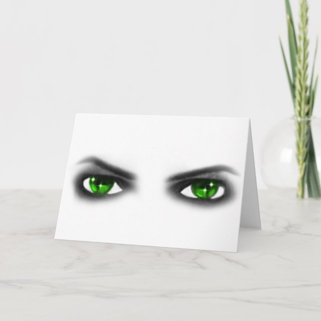 Tarjeta Eerie Green Eyes (Anverso)