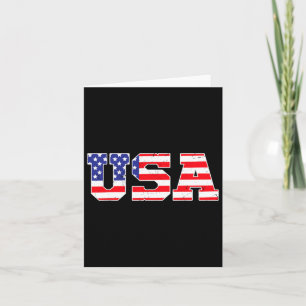 Tarjeta Eeuu - Bandera Patriótica Estadounidense 4 De Juli