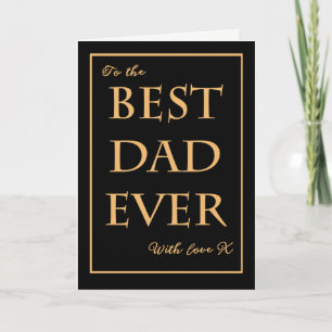 Tarjeta Efecto de oro del Día del Padre de la moda "Mejor 