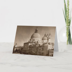 Tarjeta Efecto de papel sepia en el Gran Canal de Venecia