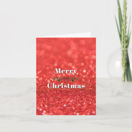 Tarjeta Efecto de purpurina roja, Feliz Navidad